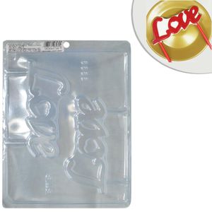 Forma de Acetato Simples Topo de Bolo Love Ref. 9999 BWB (01 unidade)