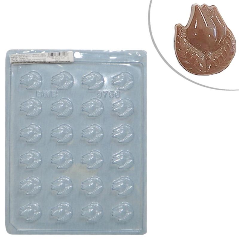 Forma de Acetato Simples Aplique de Flor Tulipa Ref. 9756 BWB (01 unidade)