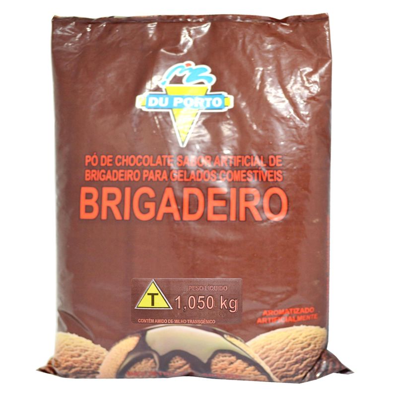 Pó para Gelados Comestíveis Sabor Brigadeiro Du Porto (1,050KG)
