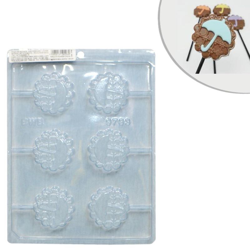 Forma de Acetato Simples Pirulito Guarda Chuva Ref. 9783 BWB (01 unidade)