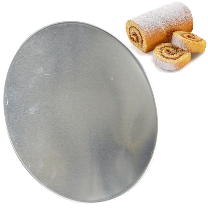 Forma de Alumínio Redonda para Bolo de Rolo (Rocambole) 31.7cm N. 32 Alumínio Circular (01 unidade)