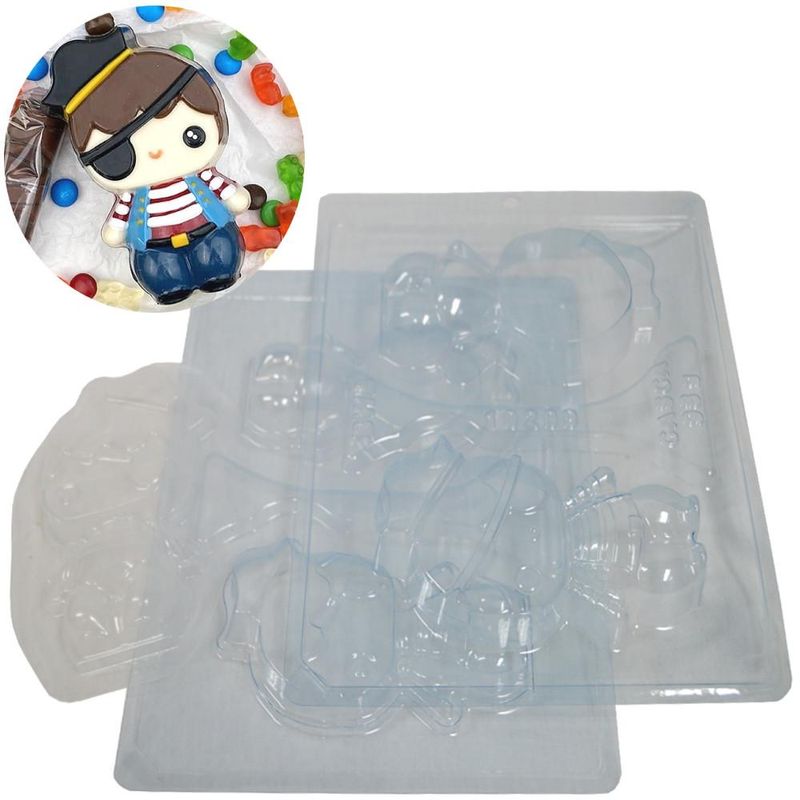 Forma de Acetato com Silicone Menino Pirata 98gr Ref. 10209 BWB (01 unidade)