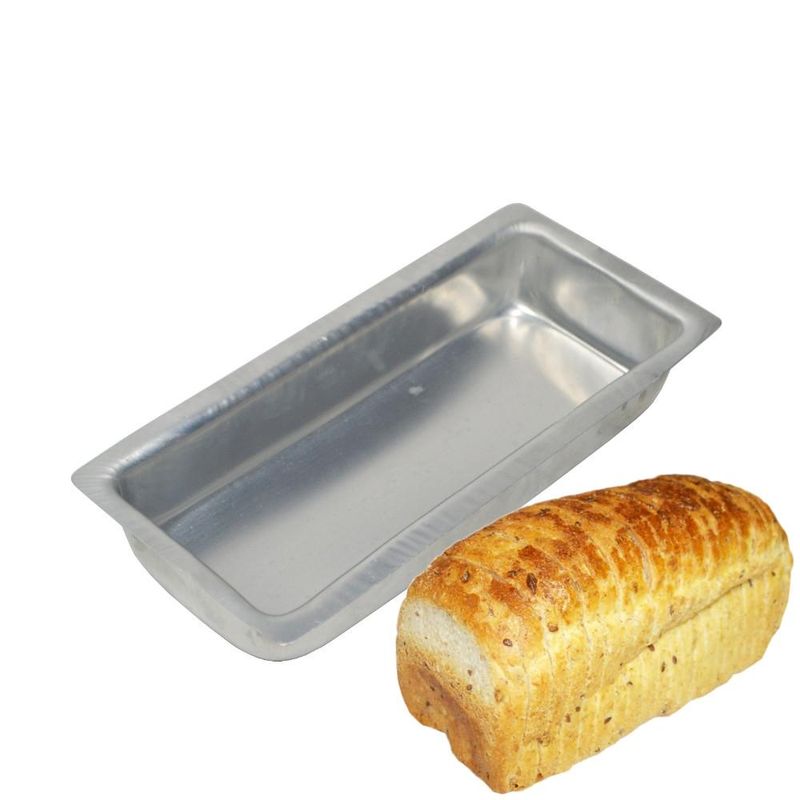 Forma de Alumínio para Pão e Bolo Inglês N. 1 20x9x4.5cm Alumínio Circular (01 unidade)