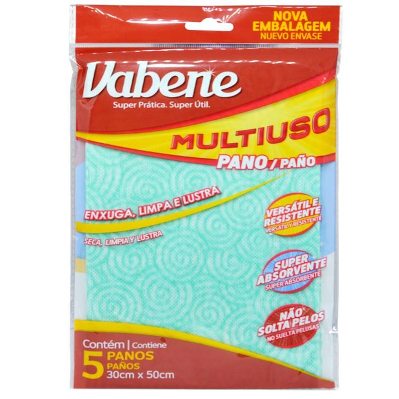 Pano Multiuso Verde Ref. 1218 30x50cm Vabene (5 panos)