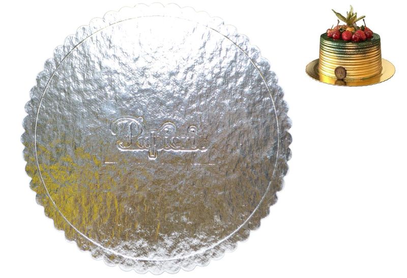 Cakeboard Redondo Prata 32cm Ref.: CBD075 Papieri (1 unidade)