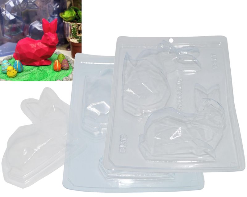 Forma em Acetato com Silicone Coelho Diamante 120gr Ref. 9877 BWB (01UND)