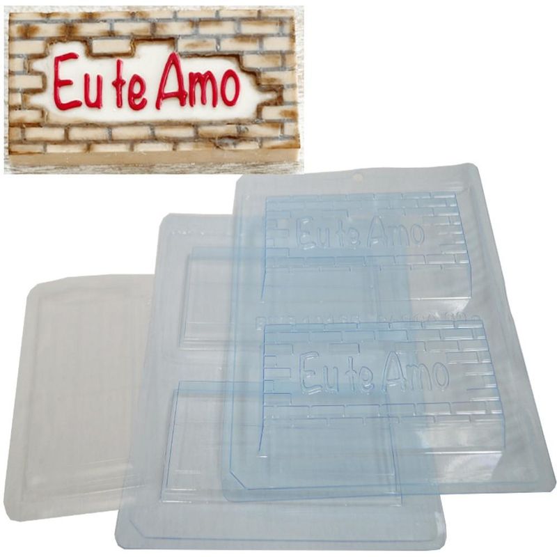 Forma de Acetato com Silicone Tablete Eu Te Amo 60gr Ref. 10165 BWB (01 unidade)
