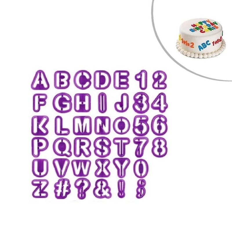 Kit Cortadores de Plástico Alfabeto Ref.: GMEZN 231 Prime Chef (40 peças)