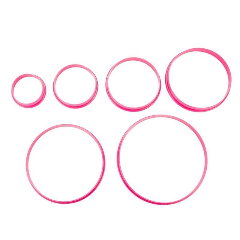 Jogo de Cortadores de Plástico Círculo Rosa Ref.: GMEZN 1006 Prime Chef (6 peças)