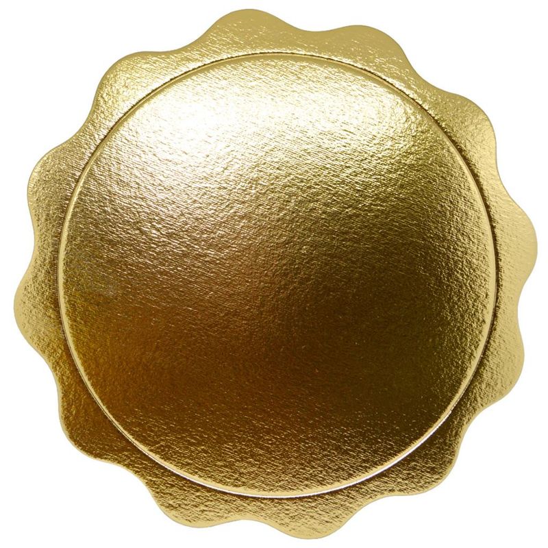 Cakeboard Viva Paper Ondulado Dourado 28cm Ultrafest (1 unidade)