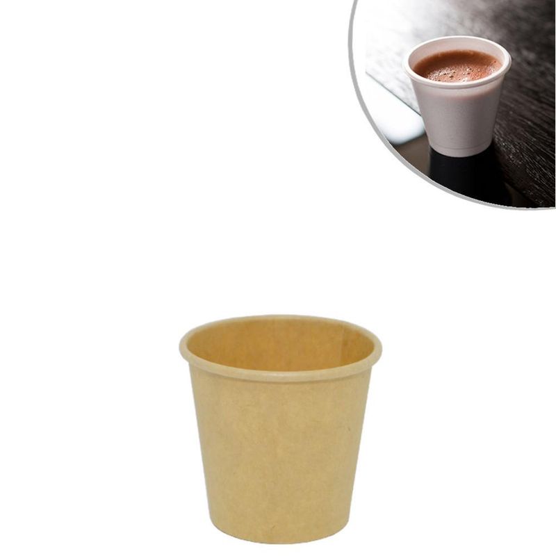 Copo Térmico de Papel Kraft S/ Tampa 120ml Vabene (25 unidades)
