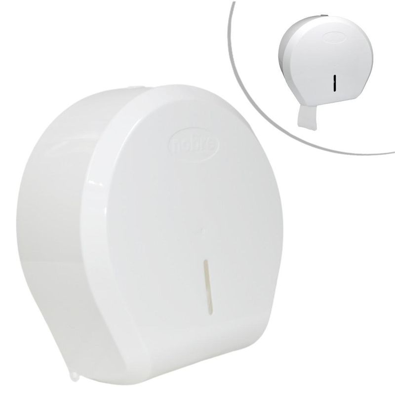 Dispenser de Papel Higiênico Big Roll Branco/Branco New Classic Ref. 40573 Nobre (01 unidade)
