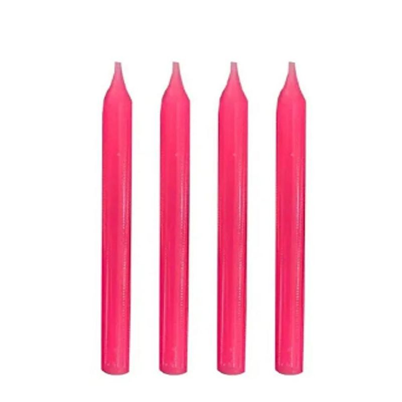 Vela Palito P/ Aniversário Rosa Bebê 6.5cm Curifest (20 unidades)