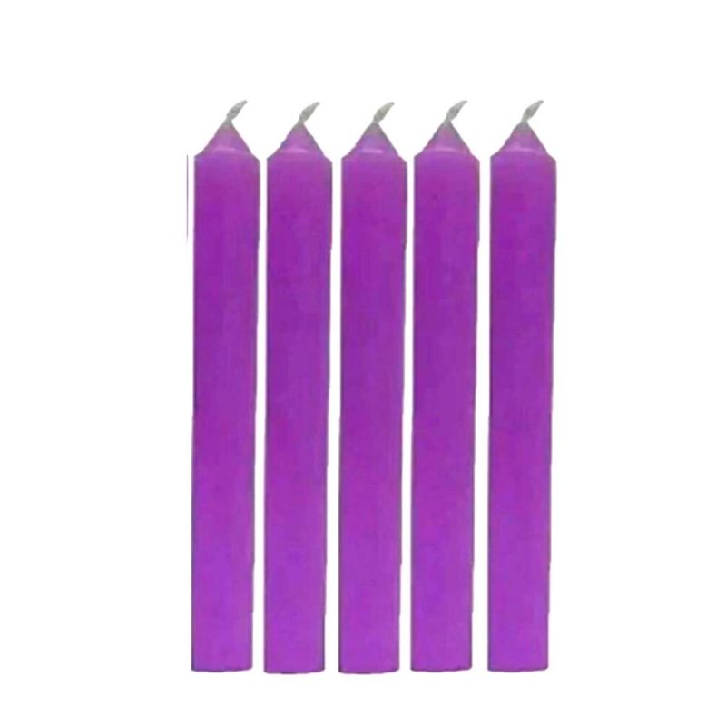 Vela Palito P/ Aniversário Lilás 6.5cm Curifest (20 unidades)