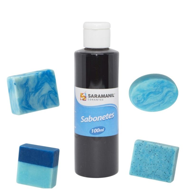 Corante Líquido para Sabonetes Artesanais Azul Marinho Saramanil (100ml)