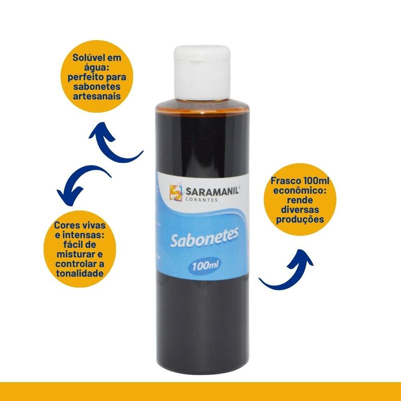 Corante Líquido para Sabonetes Artesanais Chocolate Saramanil (100ml)