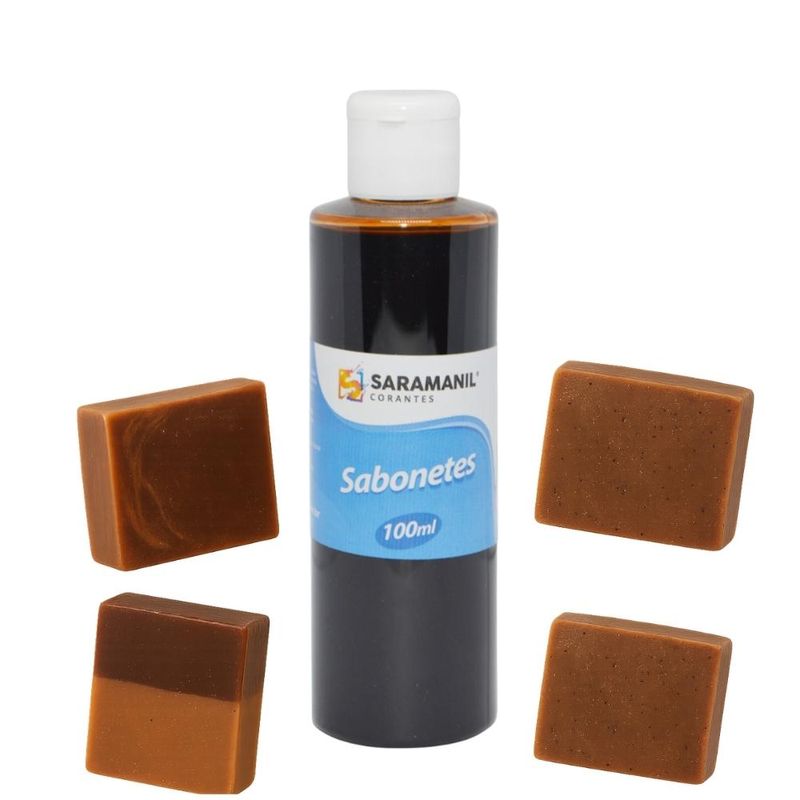 Corante Líquido para Sabonetes Artesanais Chocolate Saramanil (100ml)