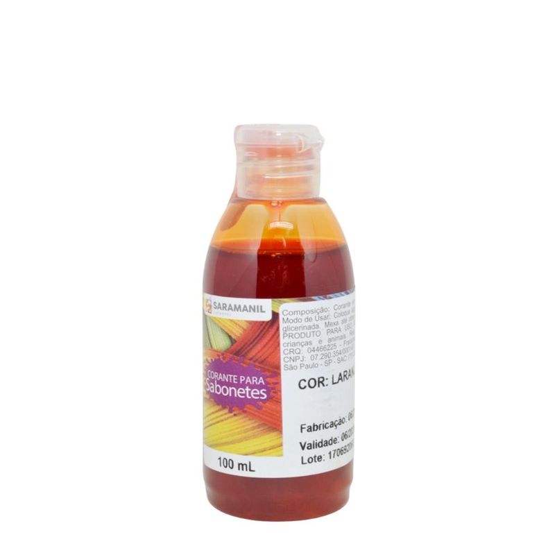 Corante Líquido para Sabonetes Artesanais Laranja Saramanil (100ml)