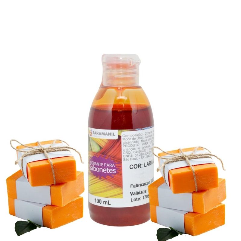 Corante Líquido para Sabonetes Artesanais Laranja Saramanil (100ml)