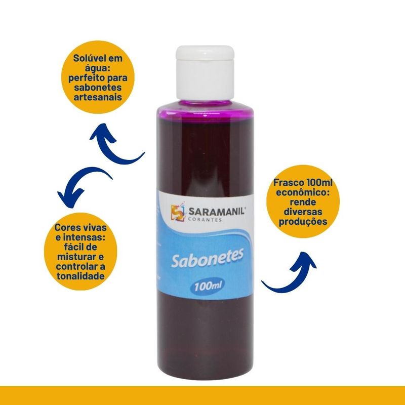 Corante Líquido para Sabonetes Artesanais Pink Saramanil (100ml)