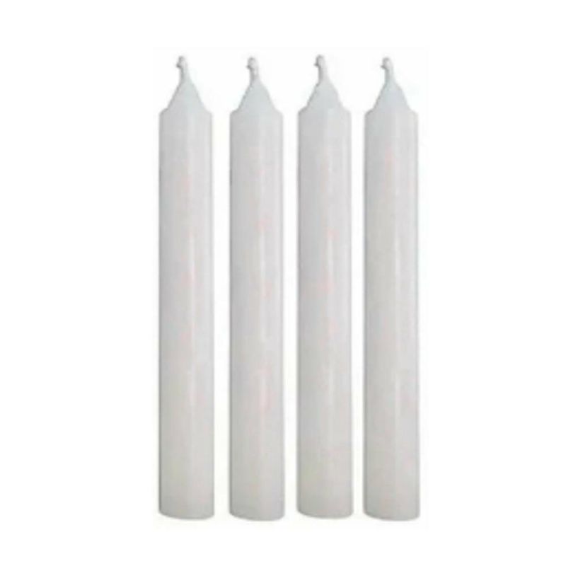 Vela Palito P/ Aniversário Branca 6.5cm Curifest (20 unidades)