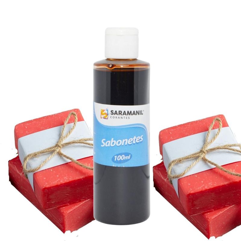 Corante Líquido para Sabonetes Artesanais Vermelho Vivo Saramanil (100ml)
