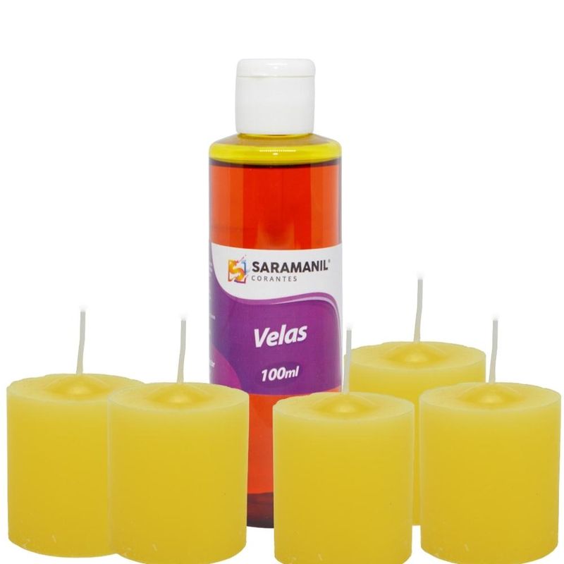 Corante líquido para Velas Amarelo Saramanil (100ml)