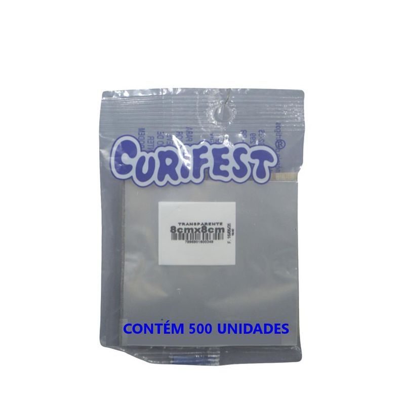 Fundo Quadrado Transparente P/ Doces 8x8cm Curifest (500 unidades)