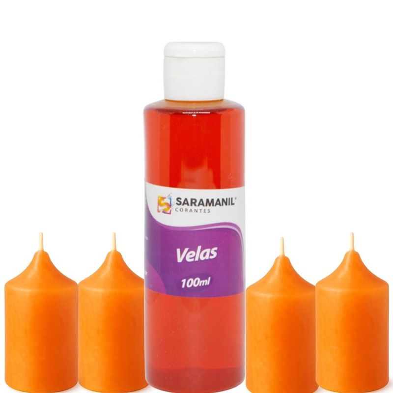Corante líquido para Velas Laranja Saramanil (100ml)