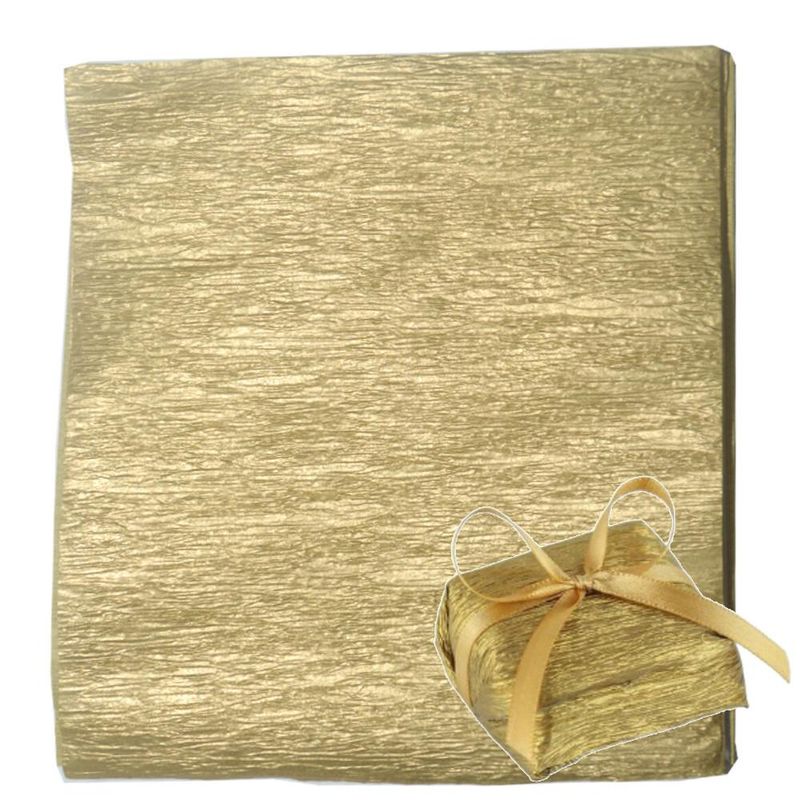 Papel Crepom P/ Bem Casado 15x17cm Ouro UltraFest (40 Unidades)