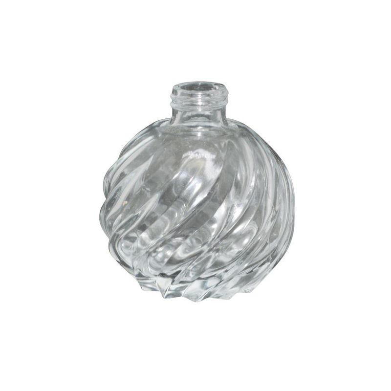 Frasco de Vidro Transparente Bola Espiral Rosca 28mm 110ml (01 unidade)