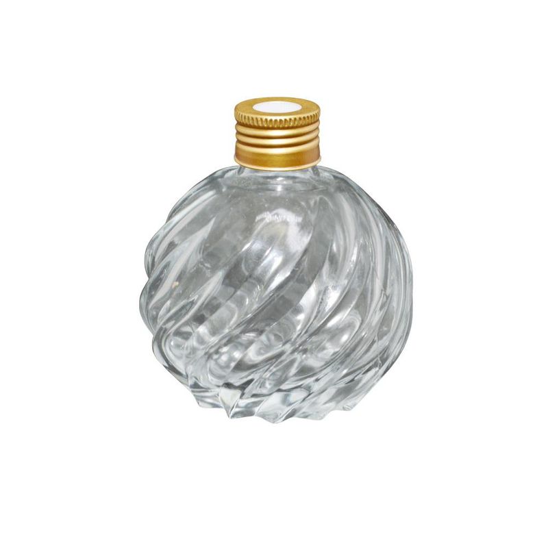 Frasco de Vidro Transparente Bola Espiral Rosca 28mm 110ml (01 unidade)