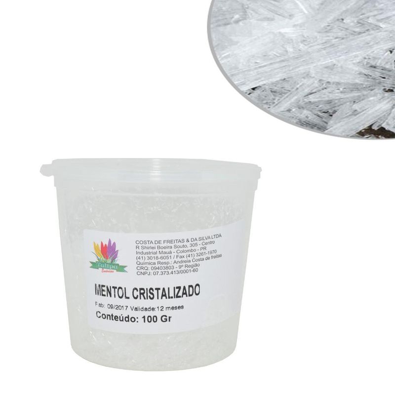 Mentol Cristalizado Tulipa Essências (100 gramas)