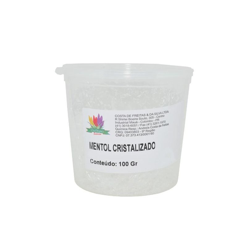 Mentol Cristalizado Tulipa Essências (100 gramas)