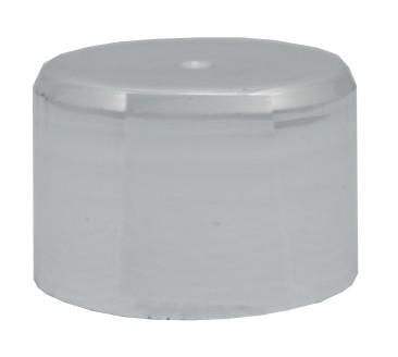 Tampa Plástica Metalizada Prata Sem Lacre Rosca 28mm (Pacote com 10 peças)