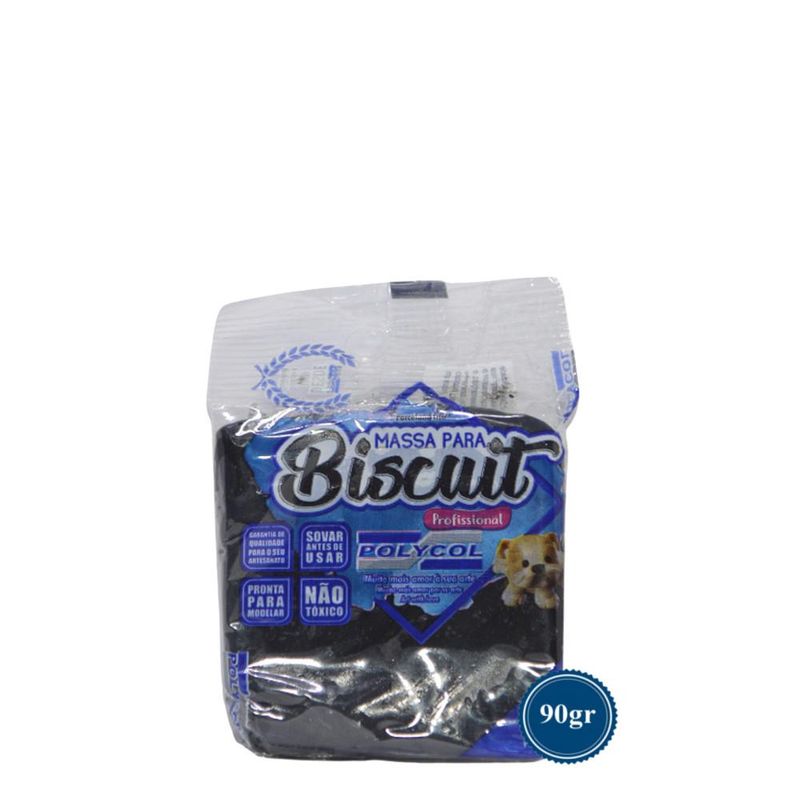 Massa Pronta para Biscuit Preto Polycol (90 gramas)