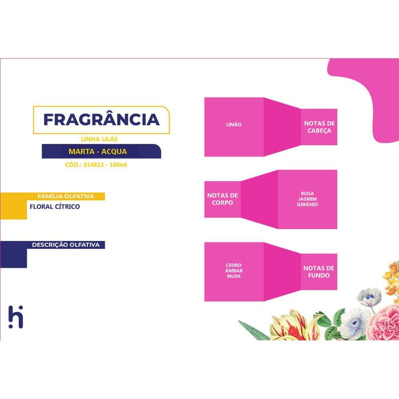 Essência Marta - Acqua  para Ambiente e Difusor Linha Lilás Irmãos Haluli (100ml)