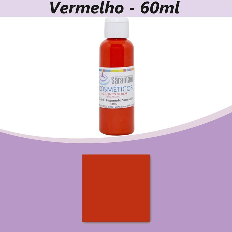 Pigmento Líquido para Cosméticos Artesanais Vermelho Saramanil (35ml)