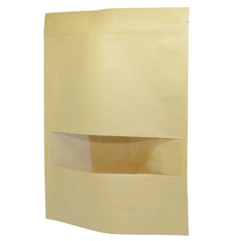 Saco ZipLock Stand-up Pouch Kraft Frente e Verso C/ Visor 20x30cm Embalagem Fácil (01 unidade)