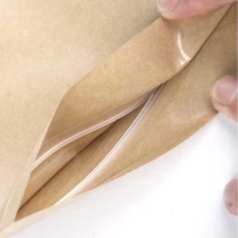 Saco ZipLock Stand-up Pouch Kraft Frente e Verso C/ Visor 20x30cm Embalagem Fácil (01 unidade)