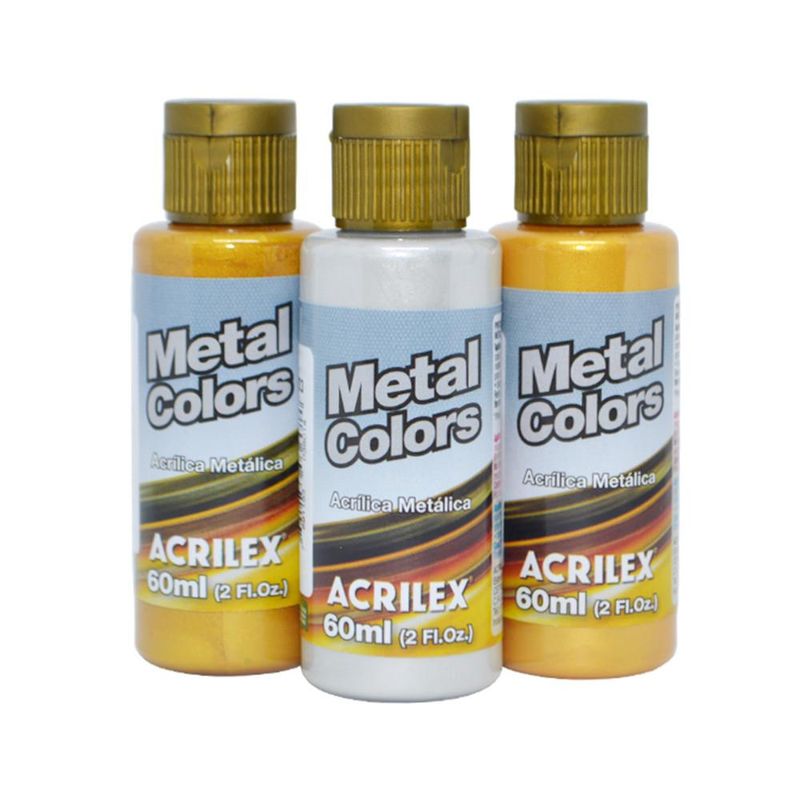Tinta Acrílica Metal Colors 60ml Acrilex (01 unidade)-532-ouro