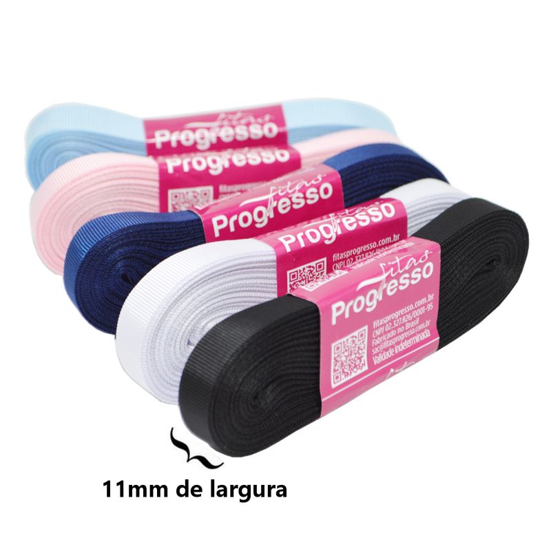 Fita de Gorgurão GP 002 Progresso (10 metros)-219-preto-11mm