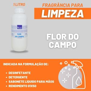 Essência Flor do Campo para Domissanitários Linha Laranja Irmãos Haluli (01 Litro)