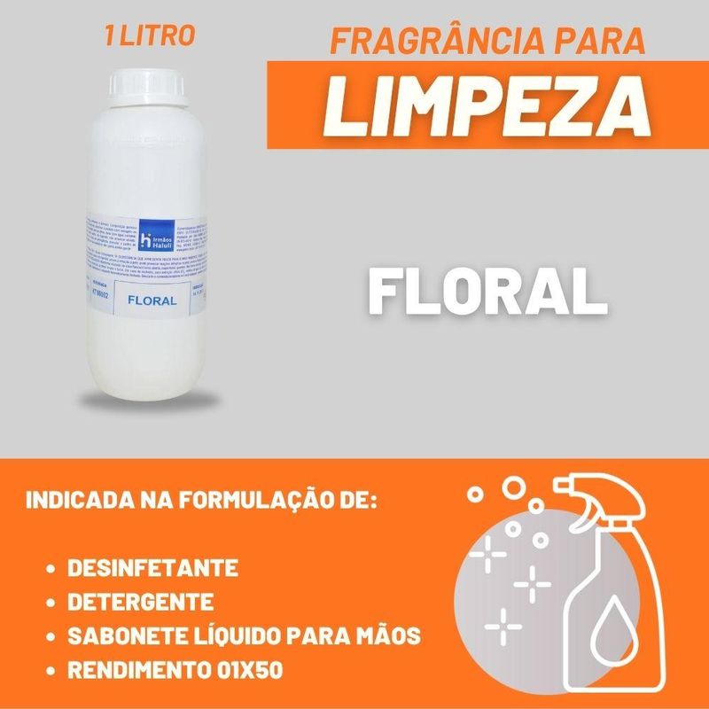 Essência Floral para Domissanitários Linha Laranja Irmãos Haluli (01 Litro)