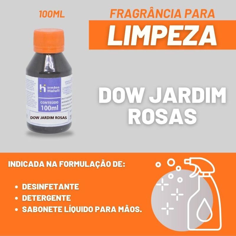 Essência Dow Jardim Rosas para Domissanitários Linha Laranja Irmãos Haluli (100ml)