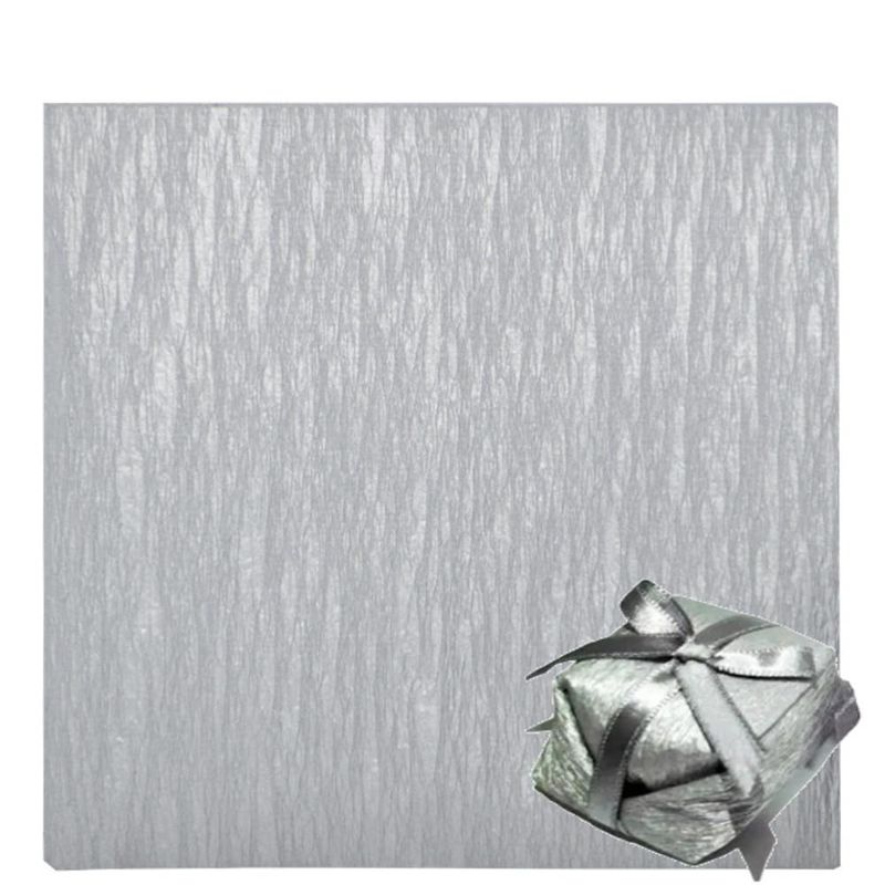 Papel Crepom para Bem Casados 15x15cm Cor Prata UltraFest (40 Unidades)