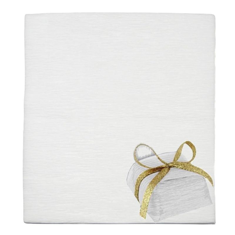 Papel Crepom P/ Bem Casados 15x17cm Cor Branco UltraFest (40 Unidades)