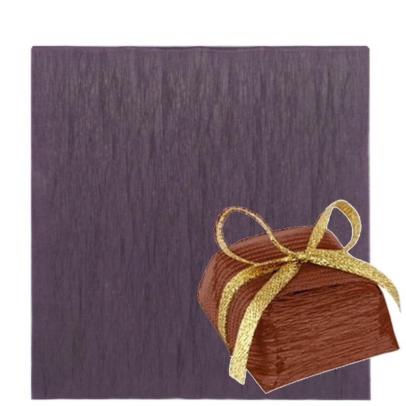 Papel Crepom para Bem Casados 15x15cm Cor Marrom UltraFest (40 Unidades)