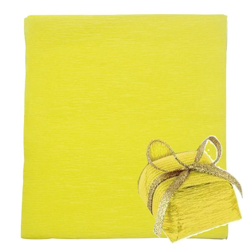 Papel Crepom P/ Bem Casados 15x17cm Cor Amarelo UltraFest (40 Unidades)