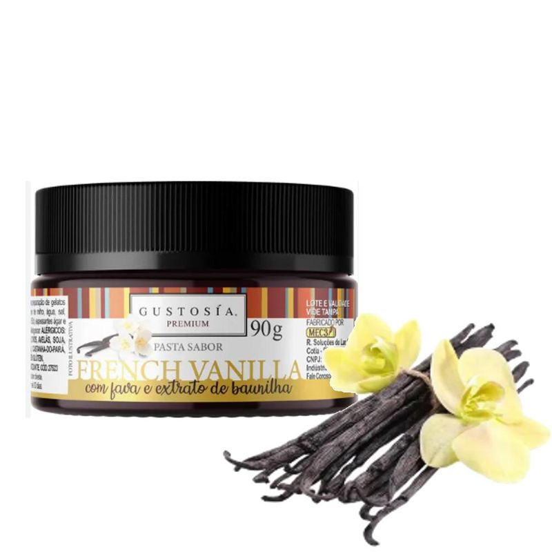 Pasta Sabor French Vanilla Gustosía Premium MEC3 (90 gramas)
